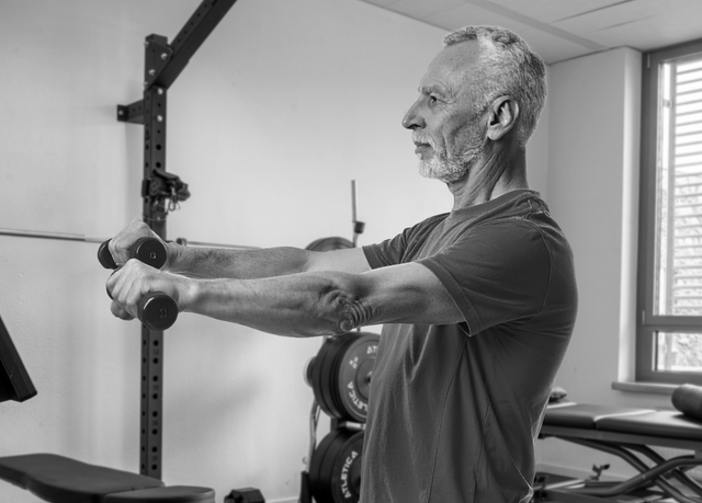 Onkologischer Patient bei Krafttraining